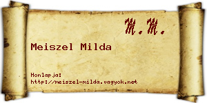 Meiszel Milda névjegykártya